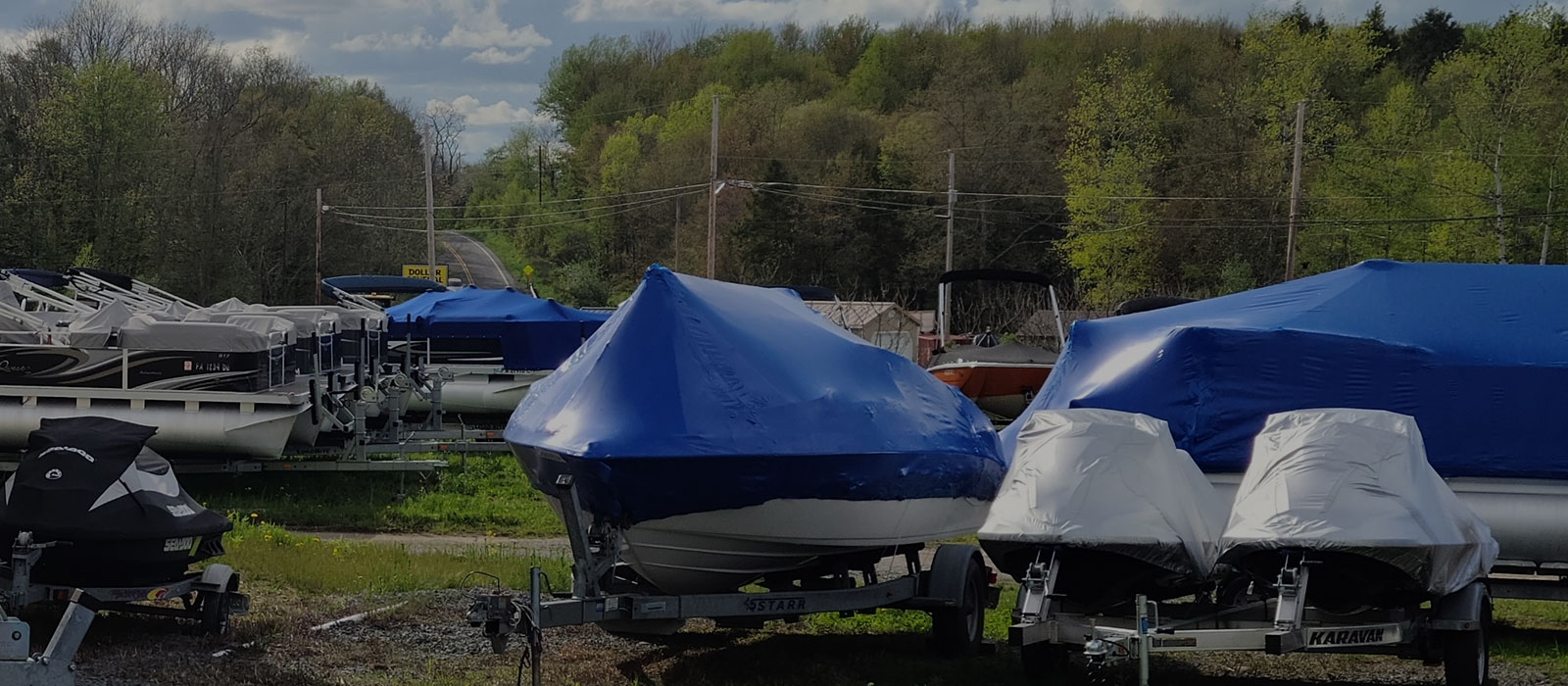 Boats prepared for winter